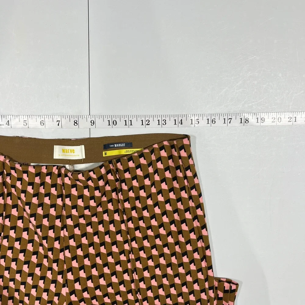 Maeve Anthropologie Margot Crop Kick Flare Pants Women Medium Stretch Retro Boho - Picture 8 of 13